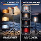 Rechargeable camping lantern with stand