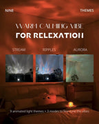 Licht-Theater: Umgebungslicht mit Stereolautsprecher, Ripple-Sonnenuntergang-Aurora-Projektor All-in-1